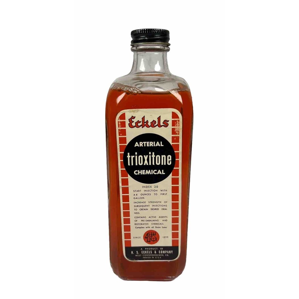 Vintage-1968; Eckels Arterial‎ Chemical, Embalming Fluid, READ DESCRIPTION
